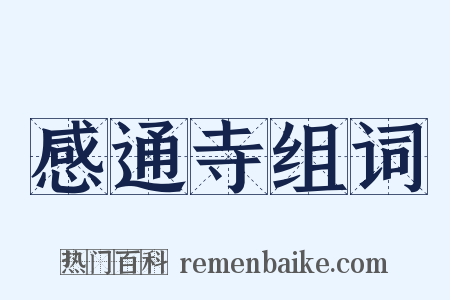 感通寺组词是什么意思的图片